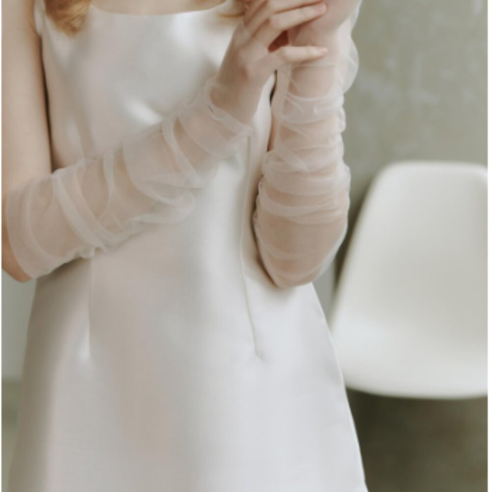 Bridal Tulle Fingerless Gloves